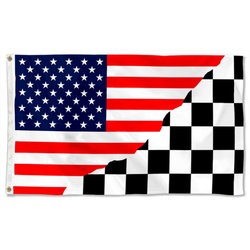 Checkered Nascar Racing Flag Banner