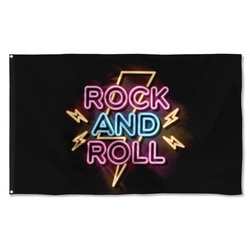 Rock And Roll Flag Banner