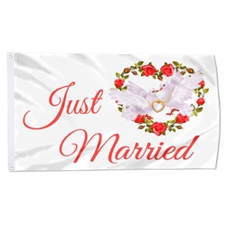 Just Married Flag Banner