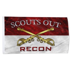 Cavalry Scouts Out Recon Flag Banner