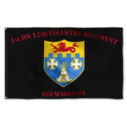 12th IN. Custom Guidon Flag Banner