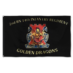 14th IN.  Custom Guidon Flag Banner