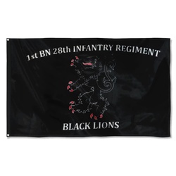 28th IN. Black Lions Flag Banner