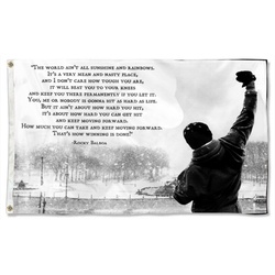 Rocky Balboa Flag Banner