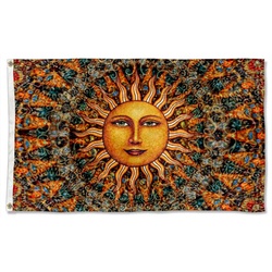 Aurora Sun Artist Flag Banner
