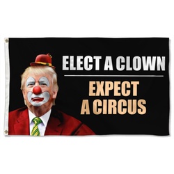 Elect A Clown Trump Flag Banner
