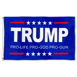 Trump Pro Life Pro God Pro Gun Flag Banner
