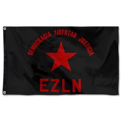 EZLN Democracia Libertad Justicia Flag Banner