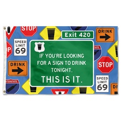 Sign To Drink Flag Banner