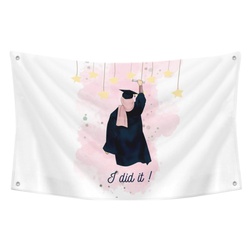 Graduation Girl Tapestry Flag Banner