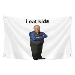 I eat Kids Bertram Tapestry Flag Banner