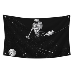 Space Cleaner Tapestry Flag Banner