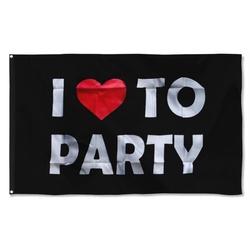 I love to Party Flag Banner