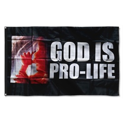 God is Pro-Life Flag Banner