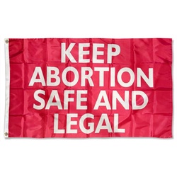 Keep Abortion Safe and Legal Flag Banner