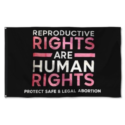 Reproductive Rights are Human Rights Flag Banner