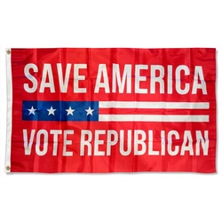 Save America VOTE Republican Flag Banner Red