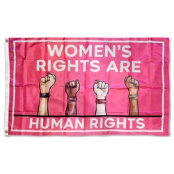 Women's Right Are Humen Rights Flag Banner
