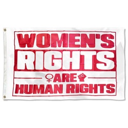 Women's Rights Are Human Rights Flag Banner