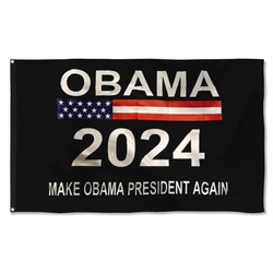 Obama 2024 Make Obama President Again Flag Banner