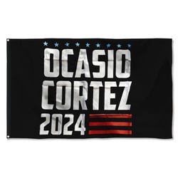 Ocasio Cortez 2024 Flag Banner