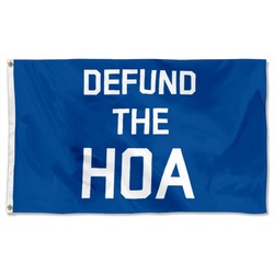 Defund the HOA Flag Banner Blue