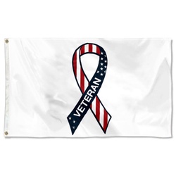 Veteran Ribbon America Flag Banner