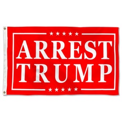 Arrest Trump Flag Banner Red