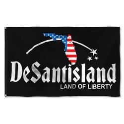 Desantsland Land of Liberty Flag Banner Black