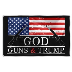 Ron Desantis Flag FREE SHIPPING God Gun Desantis Black Trump 2024 Sign USA Flag Banner