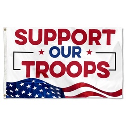 Support our Troops Flag Banner