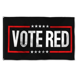 VOTE RED Flag Banner
