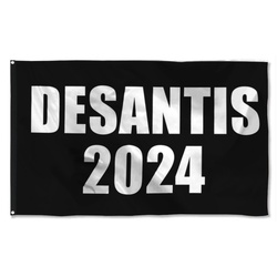 Desantis 2024 Flag Banner Black