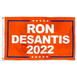 RON Desantis 2022 Flag Banner Orange
