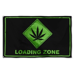 Loading Zone Flag Banner Black