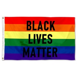 Black Lives Matter Rainbow Flag Banner