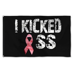 Cancer Sucks I Kicked Hope Pray Flag Banner