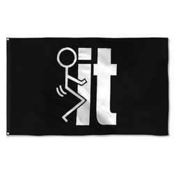 It B Funny Shocker Flag Banner