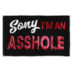 Sorry I'm an Asshole Beer Flag Banner
