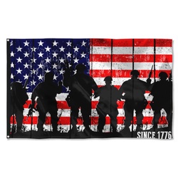 American Veterans Soldiers Since 1776 Flag Banner