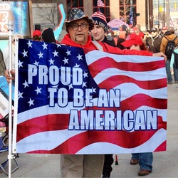 Proud to be an American Flag Banner