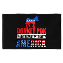 Donkey Pox America Flag Banner