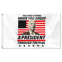When you Order A President Flag Banner Wihte