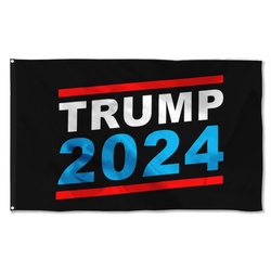 TRUMP 2024 Flag Banner Black