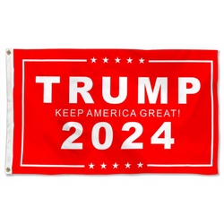 TRUMP 2024 Flag Banner Red