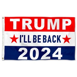 TRUMP I'LL Be Back 2024 Flag Banner