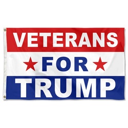 Donald Trump Veterans for Trump Flag Banner