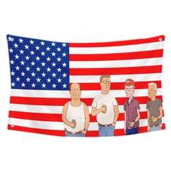 King of the Hill American Flag Banner