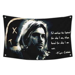 Kurt Cobain quote Flag Banner