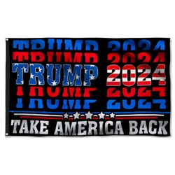 Trump 2024 Flag Take America Back Flag Banner Black